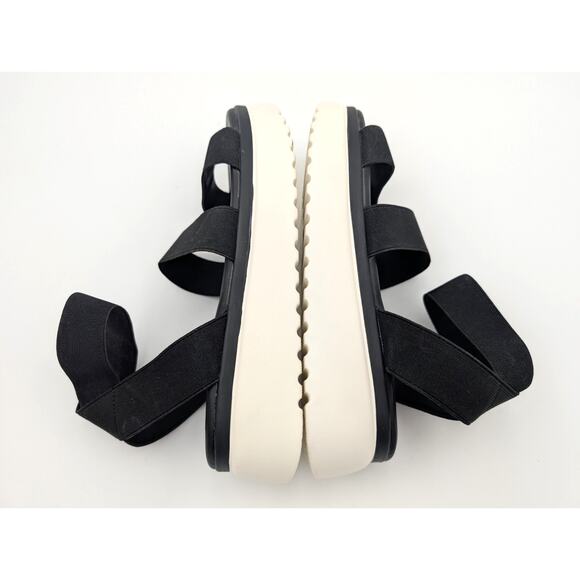 Steve Madden Adele Platform Flat Sandal Women's Ankle Strap Black Size US8M EU39 - Picture 6 of 10